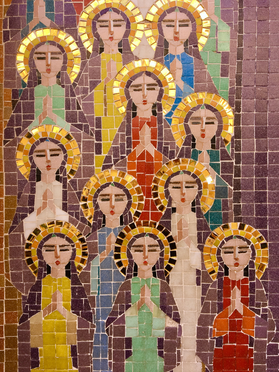 Coptic women saints mosaic, Cairo Coptic women saints mosaic, Cairo