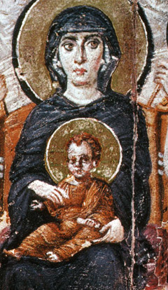 Fresco of the Virgin Mary and Infant Jesus from St. Catherine's Monstery, Sinai Penninsula Fresco of the Virgin Mary and Infant Jesus from St. Catherine's Monstery, Sinai Penninsula