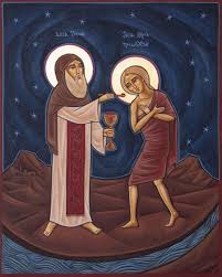 St. Mary of Egypt with St. Zosimas St. Mary of Egypt with St. Zosimas