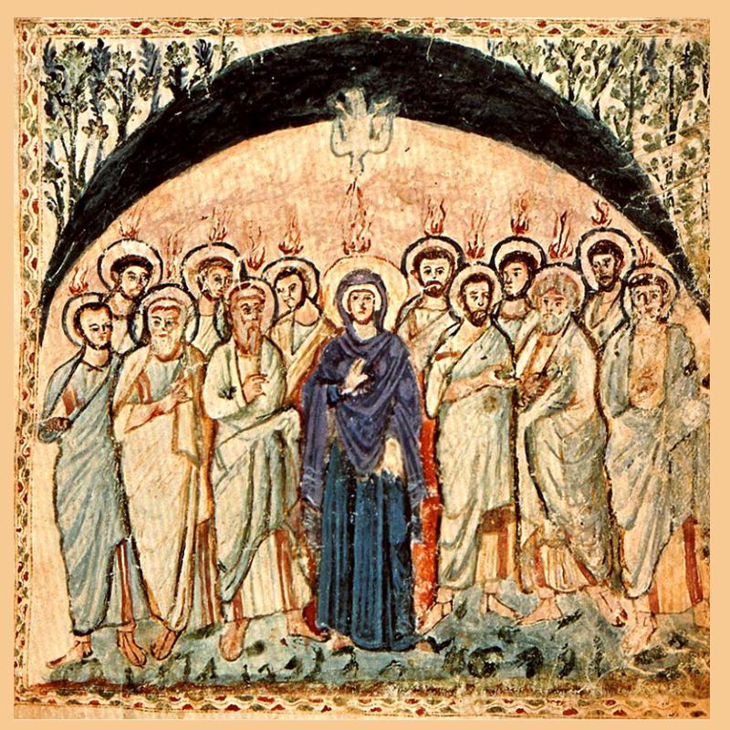 Pentecost icon from the Rabula Gospels Pentecost icon from the Rabula Gospels