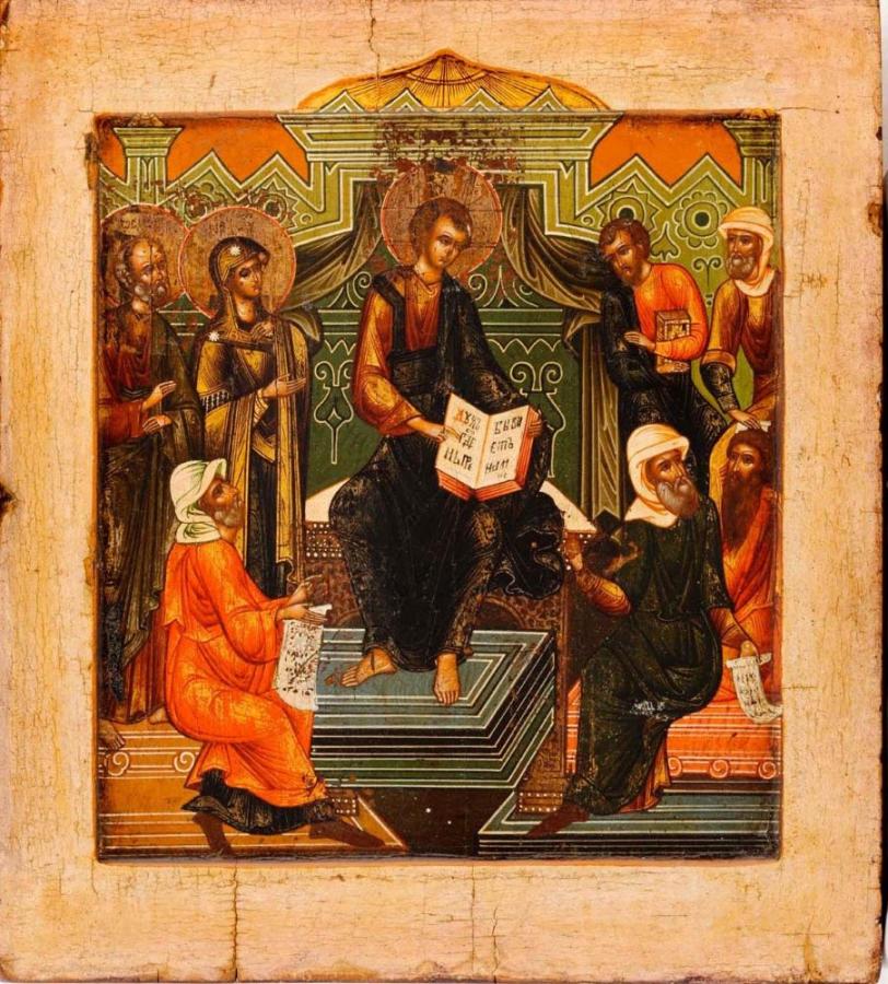 Young Jesus Teaching in the Temple icon Young Jesus Teaching in the Temple icon