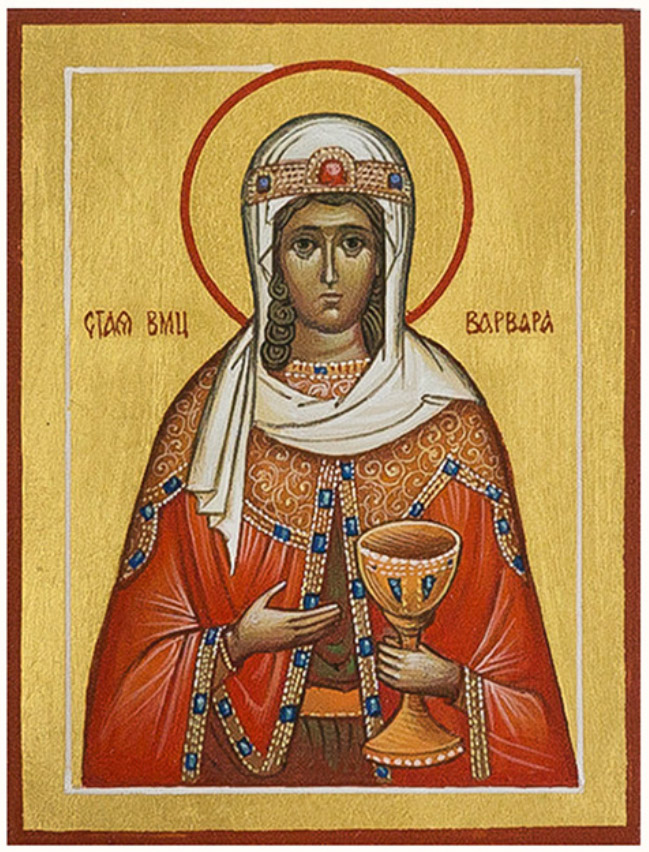 Byzantine St Barbara with chalice Byzantine St Barbara with chalice