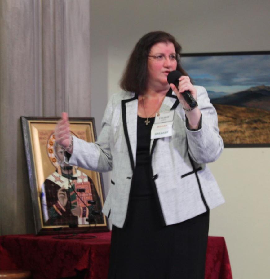 Valerie Karras speaking Valerie Karras speaking