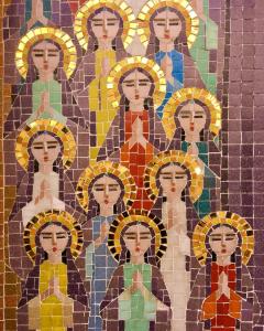 Coptic women saints mosaic, Cairo