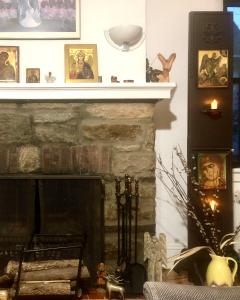 Orthodox Christian chapel iconostasis installed in a private home