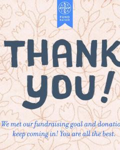 Fundraiser thank you