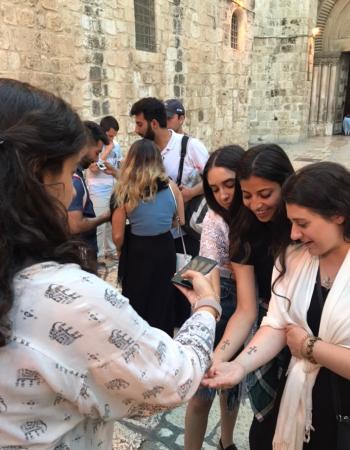 Women with cross tattoos