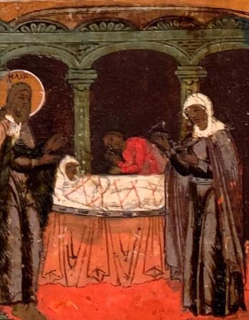 Shunamite with Dead Son and Prophet Elisha