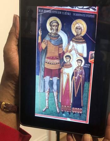 St. Eustathius with his family