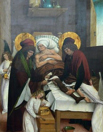 SS Cosmas and Damian healing with angels