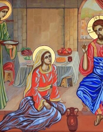 Sts. Mary and Martha with Jesus