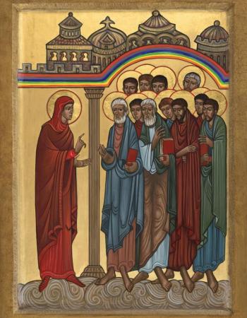 St Mary Magdalen with apostles